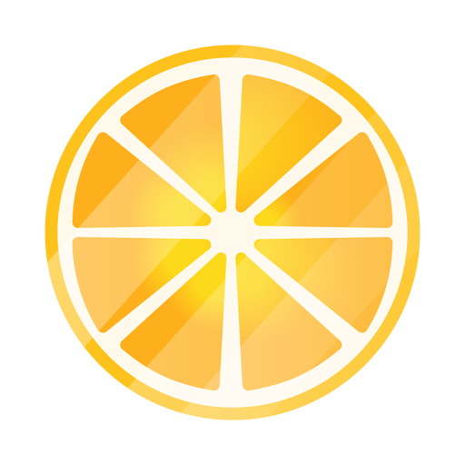 Lemon slices top PNG Design