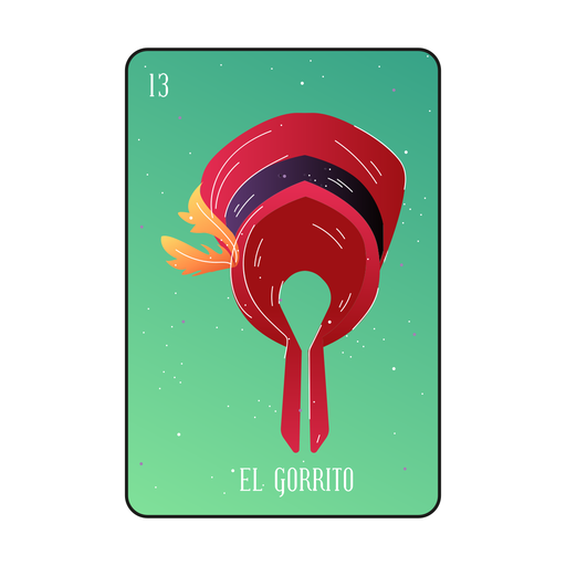 Little hat loteria card