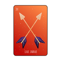Tarjeta de flechas de loteria Diseño PNG