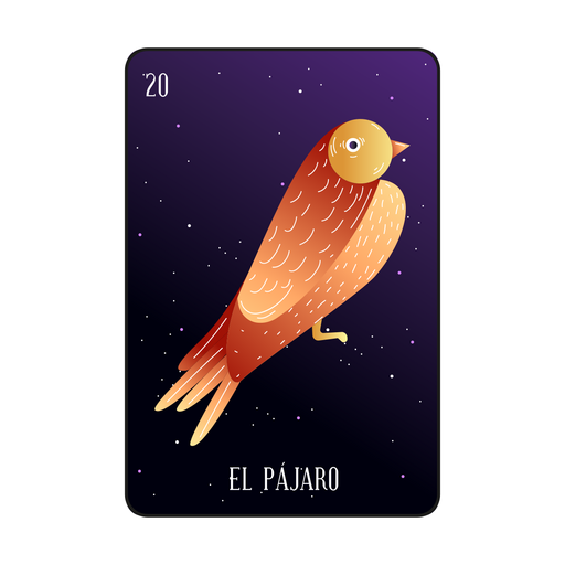 Loteria bird card PNG Design