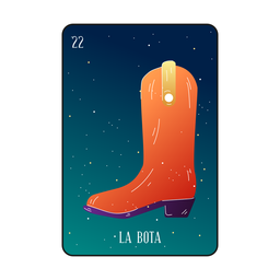 Loteria Bootkarte PNG-Design