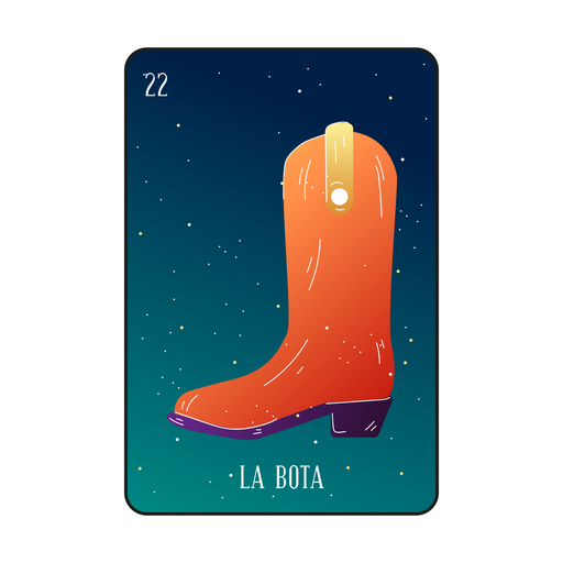 Loteria boot card PNG Design