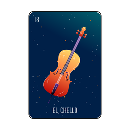 Cartão de violoncelo loteria Desenho PNG