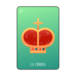 Tarjeta de la corona de Loteria Diseño PNG