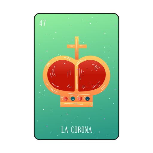 Loteria crown card PNG Design