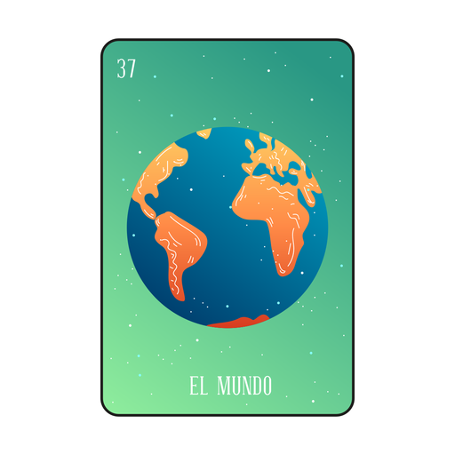 Loteria earth card PNG Design