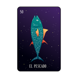Cartão de peixe Loteria Desenho PNG