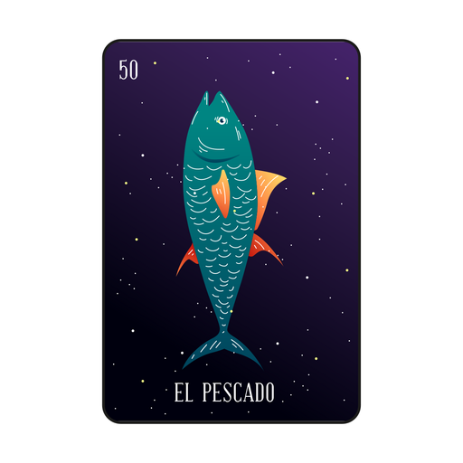 Loteria fish card PNG Design