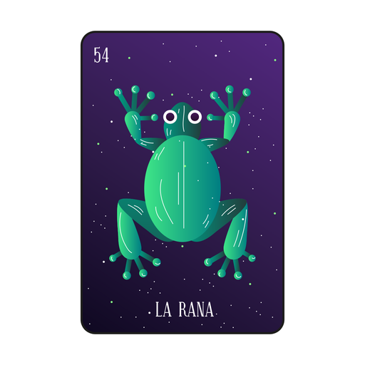 Loteria frog card