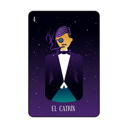 Loteria gentleman card PNG Design