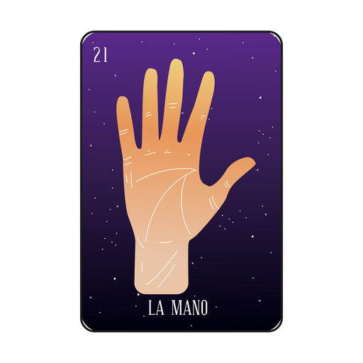 Loteria hand card PNG Design