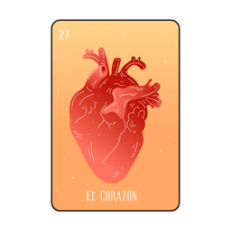 Loteria Herzkarte PNG-Design