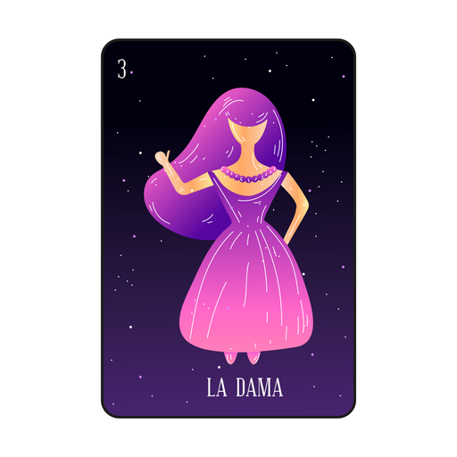 Loteria lady card PNG Design