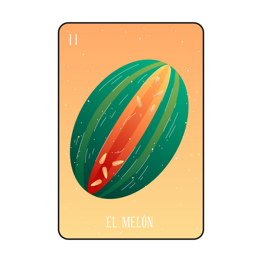 Loteria Melonenkarte PNG-Design