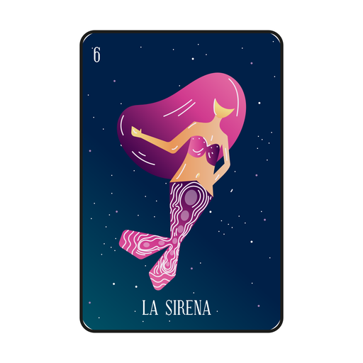 Loteria mermaid card
