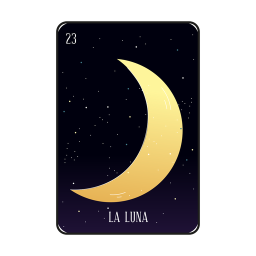 Loteria moon card PNG Design
