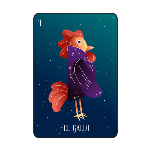 Cart?o de galo loteria Desenho PNG