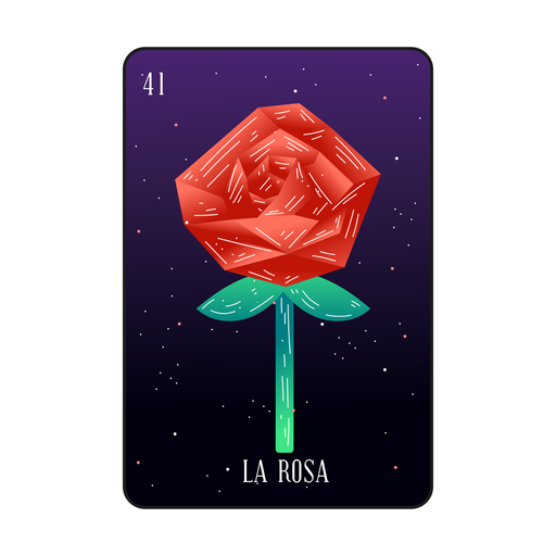 Download Loteria rose card - Transparent PNG & SVG vector file