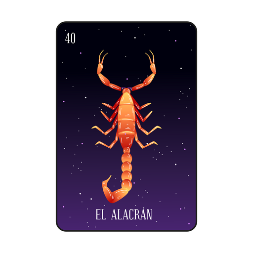 Loteria scorpion card