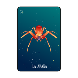 Tarjeta de loteria spider Diseño PNG