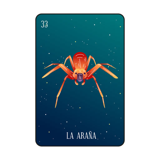 Loteria spider card PNG Design