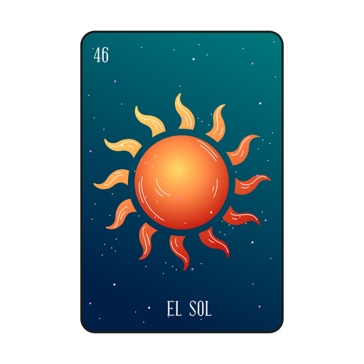 Loteria sun card PNG Design