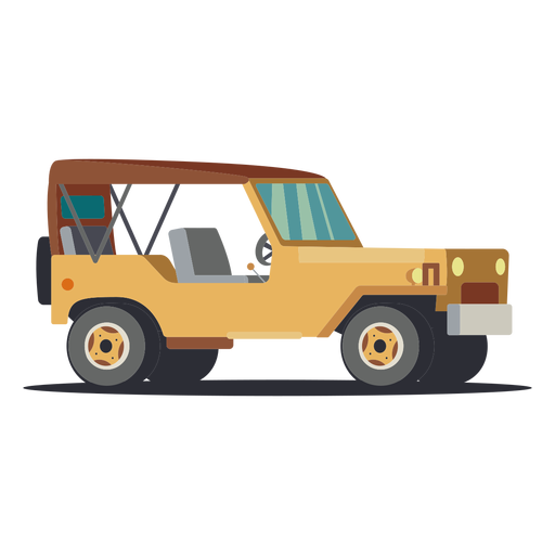 Ilustración de jeep sin puerta Diseño PNG