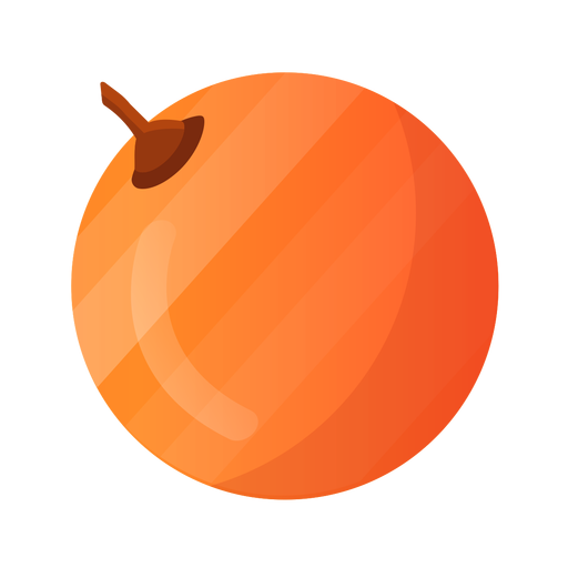 One whole orange PNG Design