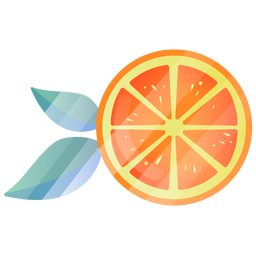 Ilustración linda naranja Diseño PNG