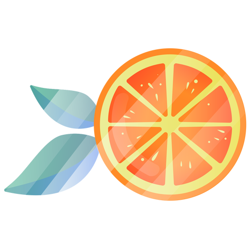 Ilustración linda naranja Diseño PNG