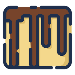 Overflowing choco dessert PNG Design