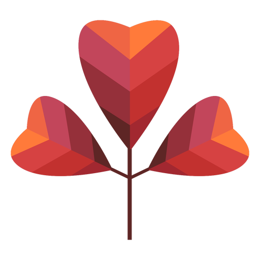 Papercut heart leaves PNG Design