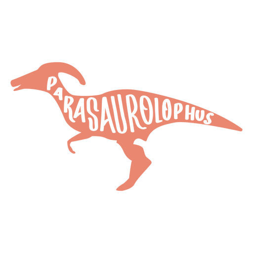 Parasaurolophus silueta lateral Diseño PNG
