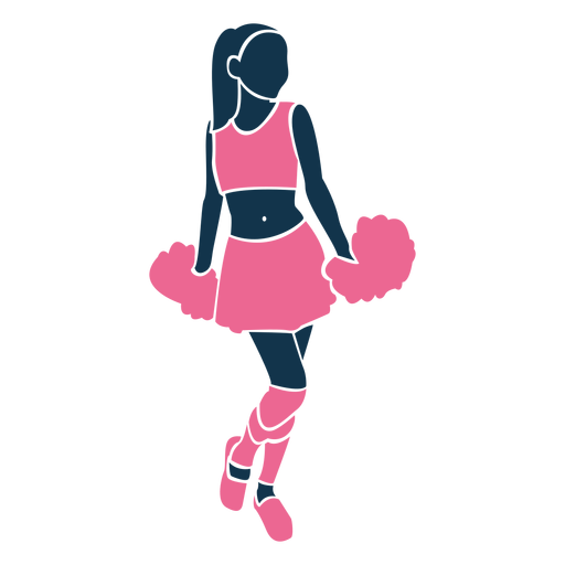 Preppy cheerleader silhouette PNG Design