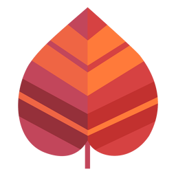 Reversed heart leaf papercut PNG Design