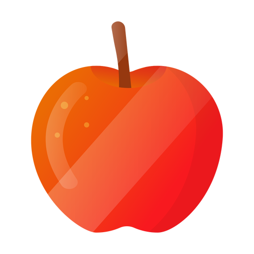 Gl?nzende Apfelillustration PNG-Design