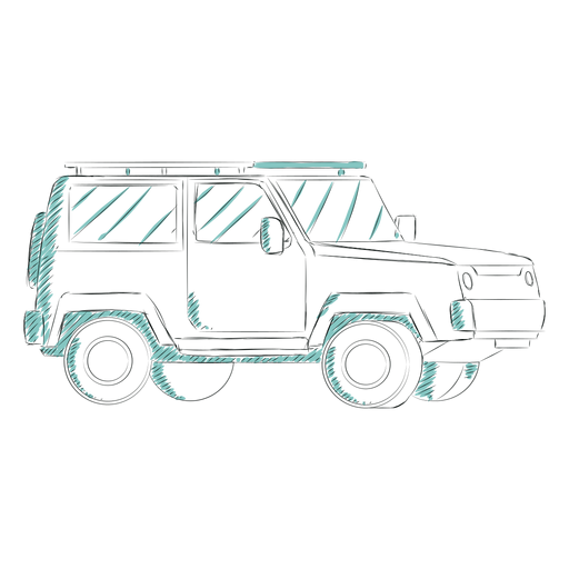 Sketch jeep awesome PNG Design