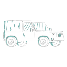 Bosquejo de la carpa del coche hacia atrás Diseño PNG