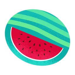 Ilustração de melancia fatiada Desenho PNG