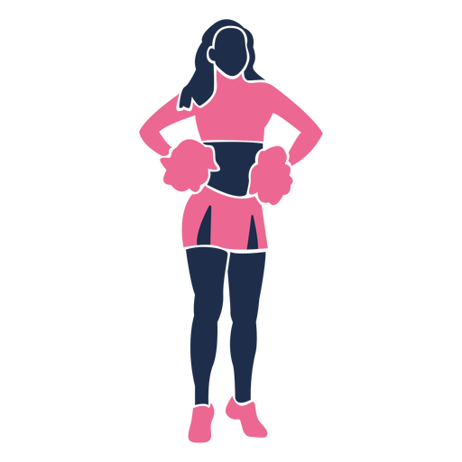 Standing cheerleader silhouette PNG Design