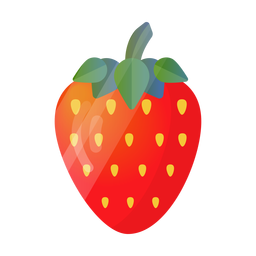 Ilustração fofa de morango Desenho PNG