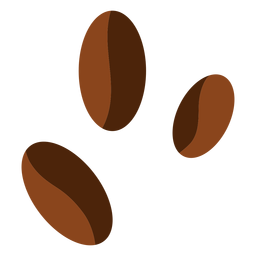 Tres granos de cafe Diseño PNG