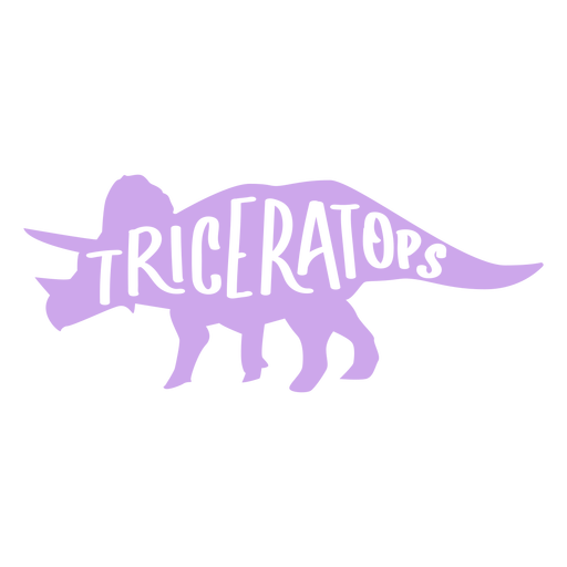 Triceratops silueta lateral Diseño PNG