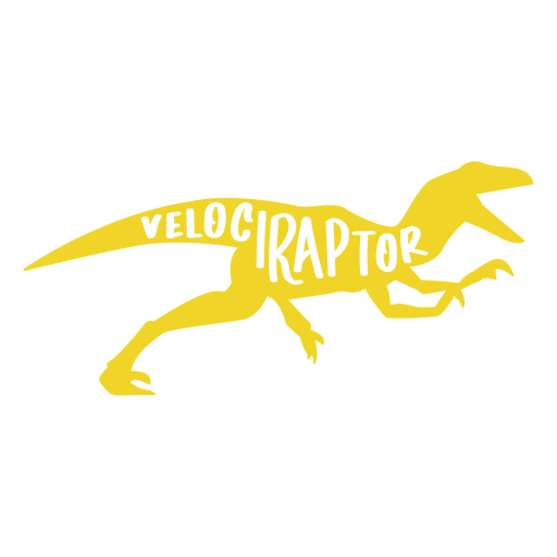 Lado da silhueta do Velociraptor Desenho PNG