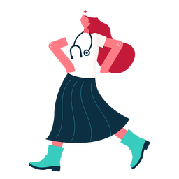 Walking Doctor Charakter PNG-Design