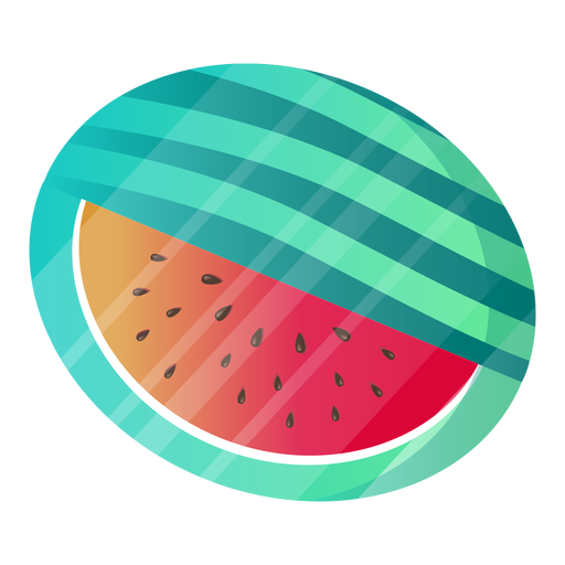 Watermelon opened slice PNG Design