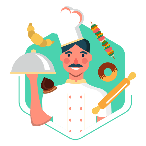 Elementos de personaje de chef de trabajo Diseño PNG