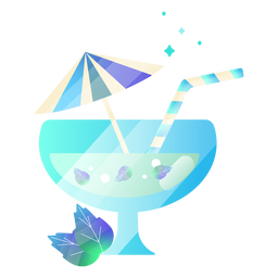 Bebida gostosa com guarda-chuva Desenho PNG