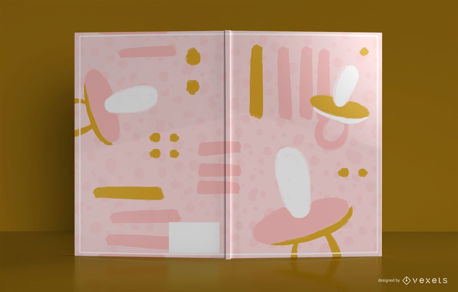 Diseño de portada de libro de bebé abstracto