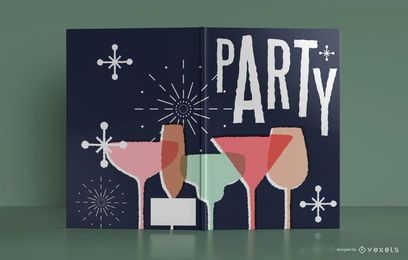Party-Notizbuch-Bucheinband-Design